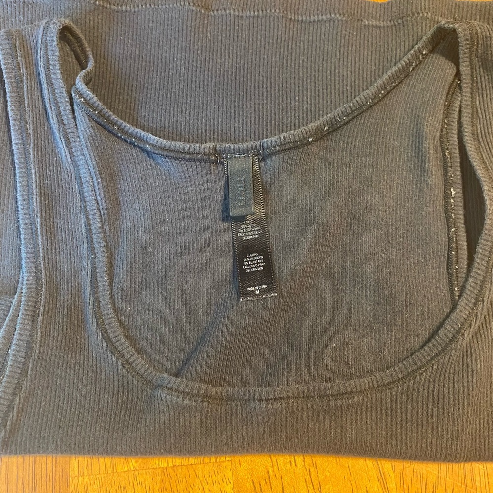 Skims, cotton rib, tank top black basic - used good condition